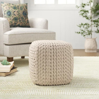 Aubree 16" Wide Square Pouf Ottoman | Wayfair North America