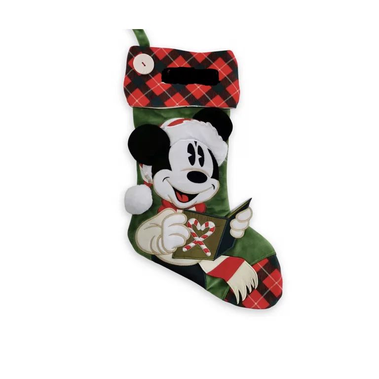 Disney Walt's Holiday Lodge Collection Mickey Christmas Stocking New with Tag | Walmart (US)