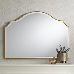 Noble Park Vinyard Gold 38" x 28" Arch Wall Mirror | Lamps Plus