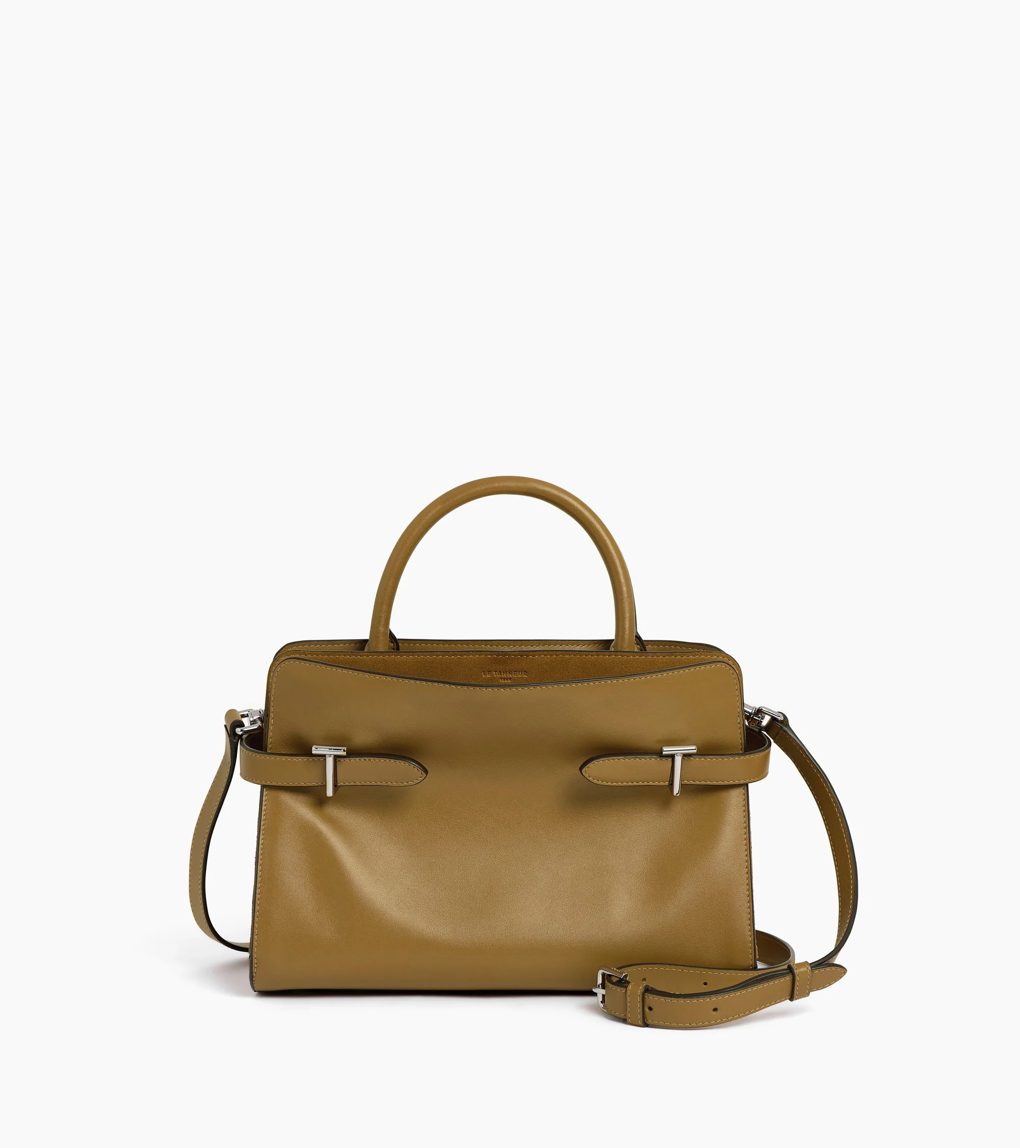 Emie medium handbag in smooth leather and nubuck | Le Tanneur