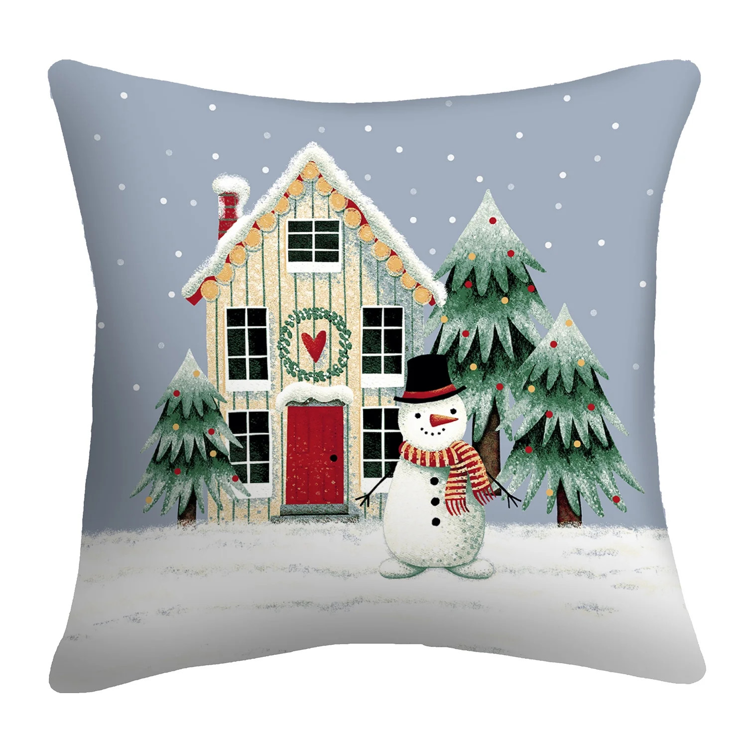 Mainstays 16" x 16" Reversible Winter Decorative Outdoor Throw Pillow, Multi - Walmart.com | Walmart (US)
