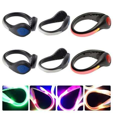LED shoe clip 6pcs LED Shoe Clip Lights Safety Lights Flash Gear Lamps for Night Running | Walmart (US)