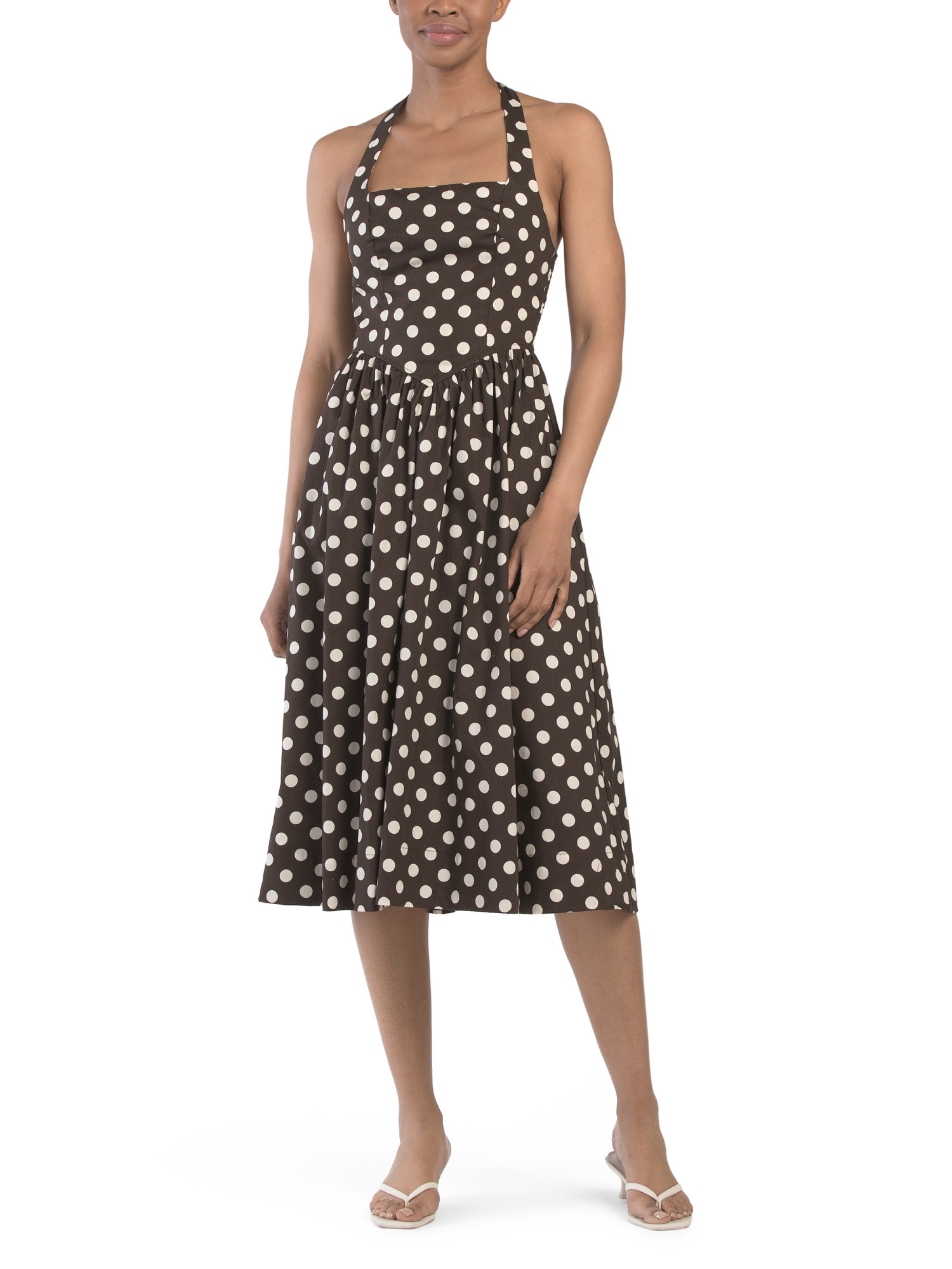 Halter Neck Polka Dot Maxi Dress | TJ Maxx