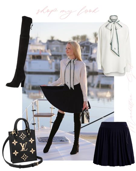 Gossip Girl / Old Money Aesthetic Look 
Ralph Lauren Blouse + Skirt 
Stuart Weitzman thigh high boots 
Louis Vuitton bag 


#LTKSeasonal #LTKstyletip #LTKsalealert