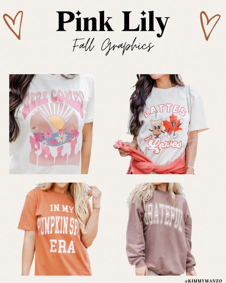 Fall graphic tees from Pink Lily! 

Graphics, oversized, crewneck, fall fashion 

#LTKFind #LTKSeasonal #LTKunder50