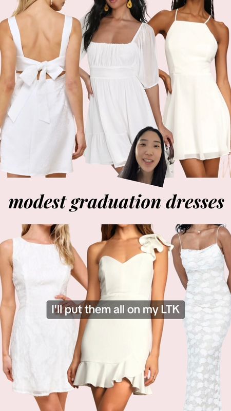 Modest graduation dresses! I have two other posts already up with more grad dress options! :) #graduation #graddress #graduationoutfit #graduationdress #bachelorette #wedding #bridal #whitedress #beach #modest

#LTKwedding #LTKworkwear #LTKSeasonal