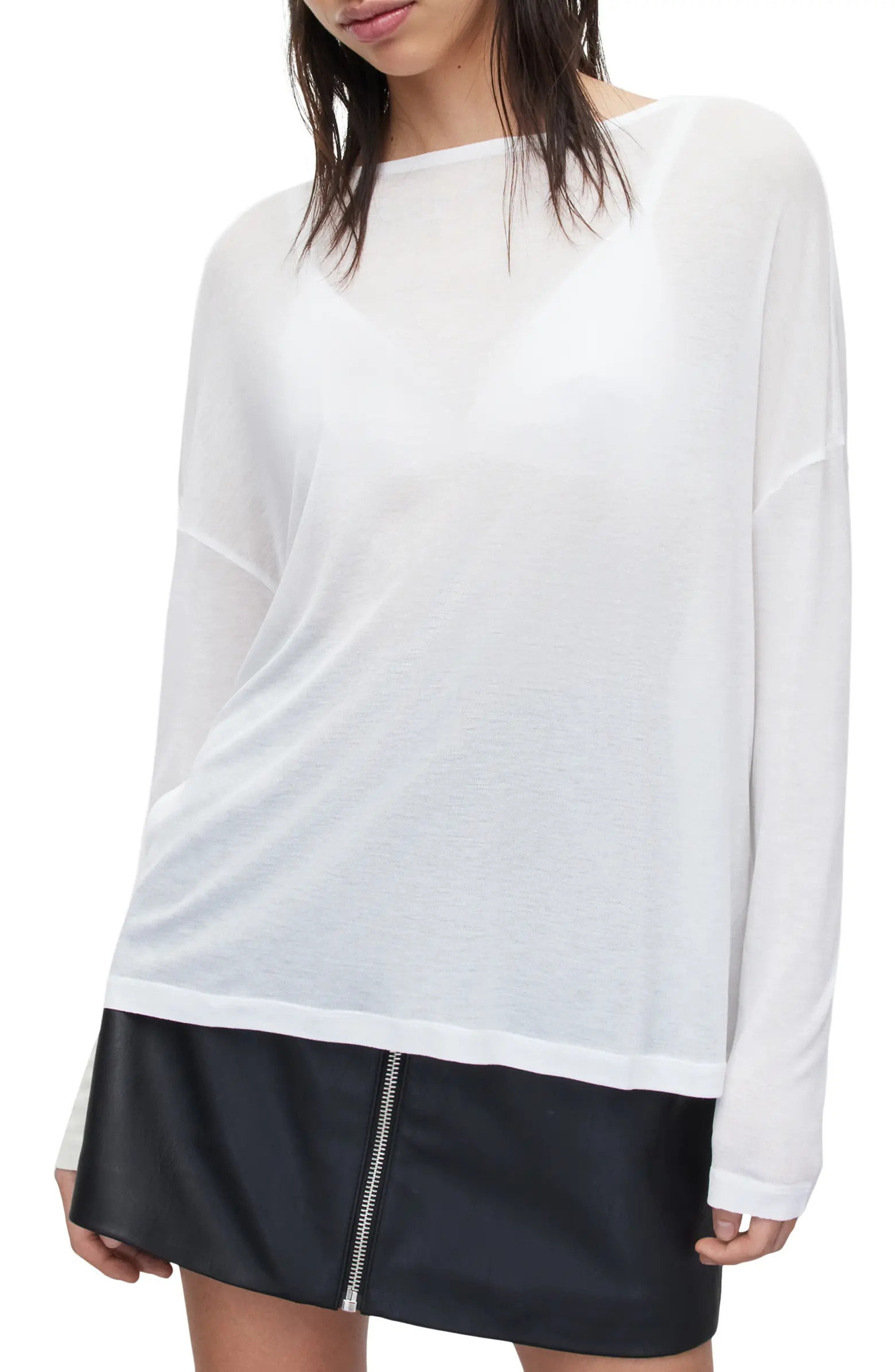 AllSaints Francesco Rita Long Sleeve Jersey Top | Nordstrom | Nordstrom