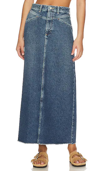 Come As You Are Maxi Skirt in Dark Indigo | Revolve Clothing (Global)