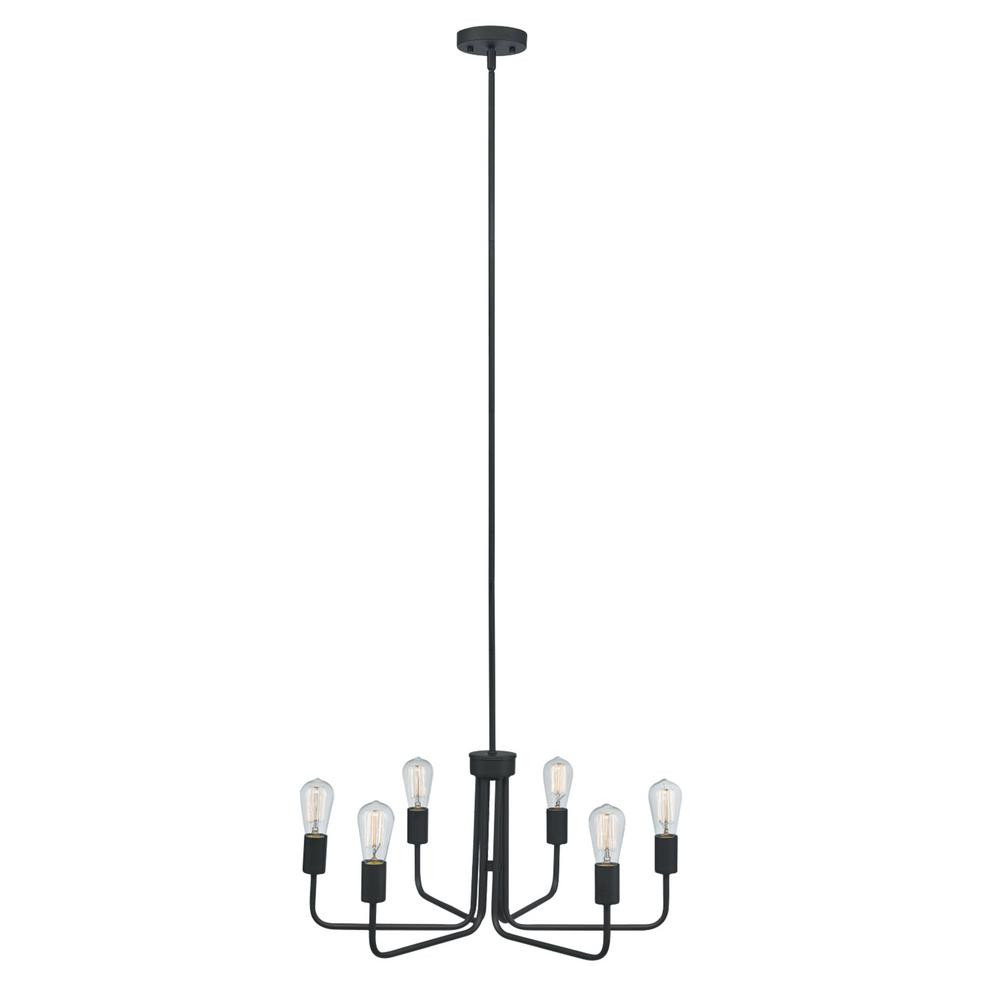 Globe Electric Stratford 6-Light Dark Bronze Chandelier | The Home Depot