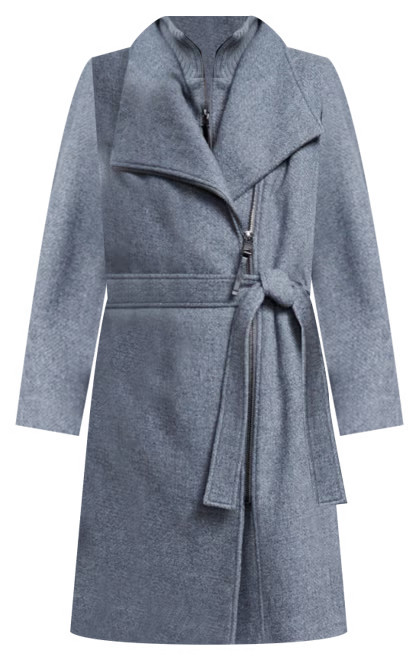 Calvin Klein Womens Wool Blend Belted Wrap Coat, Created for Macys - Macy's | Macy's