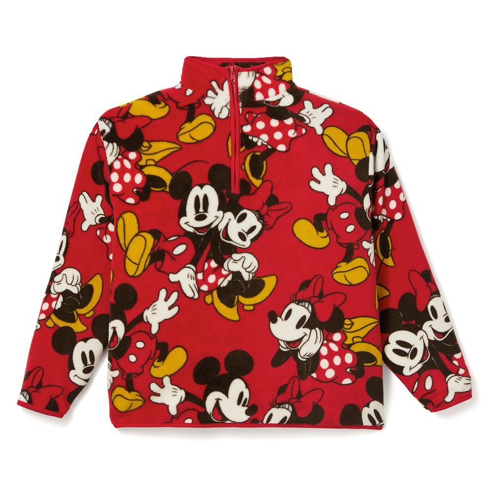 Mickey and Minnie Mouse 1/4 Zip Fleece Pullover for Women | Disney Store