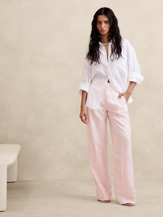 TENCEL™-Linen Wide-Leg Pant | Banana Republic (US)