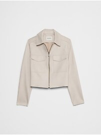 Vegan Suede Cropped Jacket | Banana Republic Factory | Banana Republic Factory