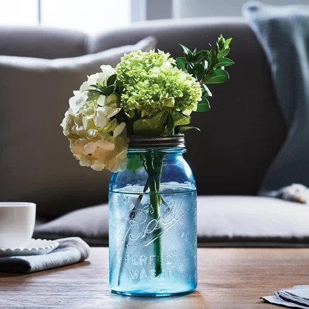 Ball Aqua Vintage Regular Mouth Quart Glass Mason Jars, 32 oz, 4 Pack | Walmart (US)