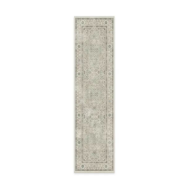 Ruggable Kamran Machine Washable Traditional Vintage Runner 2.5' x 10', Ivory Opal - Walmart.com | Walmart (US)