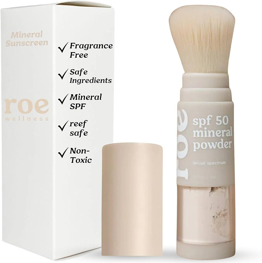 Roe Wellness- Kids SPF 50 Brush On Mineral Sunscreen Powder, Reef-Friendly, Easy to Apply for Kid... | Amazon (US)