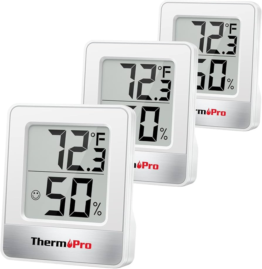 ThermoPro TP49 3 Pieces Digital Hygrometer Indoor Thermometer Humidity Meter Mini Hygrometer Ther... | Amazon (US)