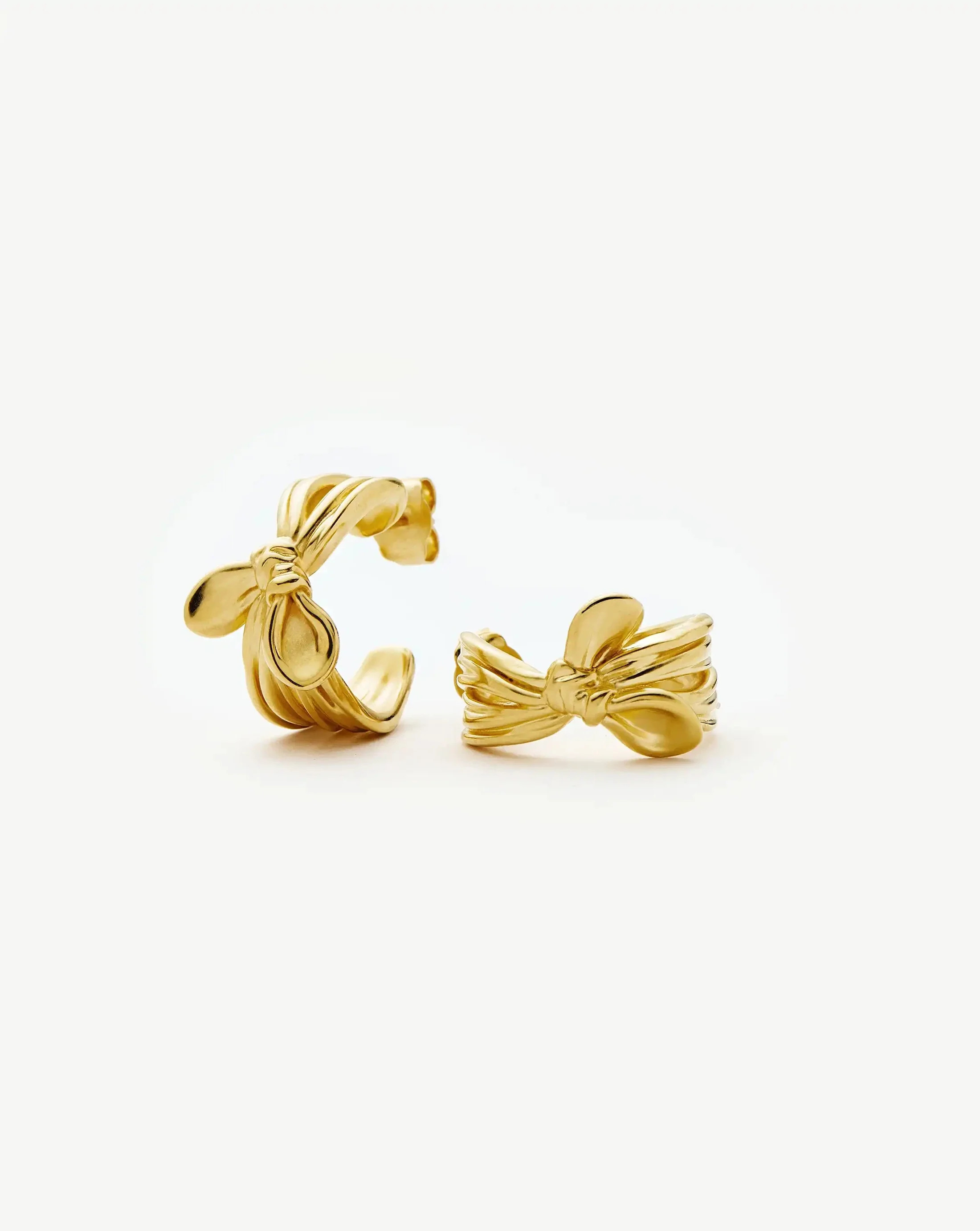 MARKGONG Bow Hoop Earrings - Gold | Missoma UK | Missoma UK