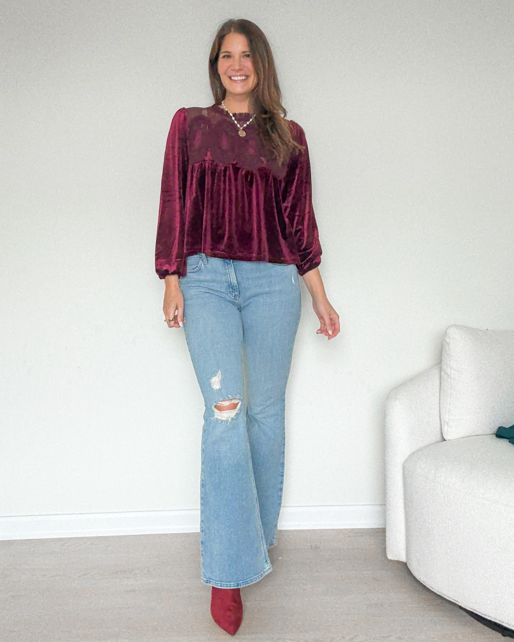 Love this fall outfit! This is perfect for the holidays coming up! 

Amazon finds, Amazon finds, Jeans, Amazon Jeans, Red boots, Pearl necklace, Amazon fashion, Stang and co #LTKTall 

#LTKStyleTip #LTKOver40 #LTKHoliday