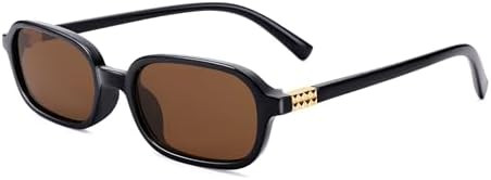 Retro Rectangular Sunglasses for Women, 90s Trendy Small Narrow Square Frame Sun Glasses | Amazon (US)