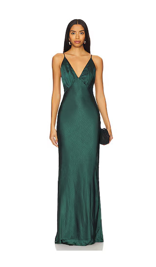 Alani Gown in Dark Green Black Tie Dress Black Tie Wedding Guest Dress Black Tie Optional | Revolve Clothing (Global)