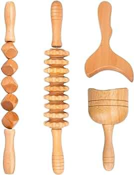 TUOSTPY 4 pcs Wood Therapy Massage Tools, Lymphatic Drainage Tool for Lymphatic Drainage, Body Sc... | Amazon (US)