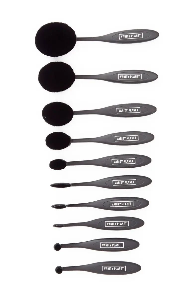 Blend Party - Oval Makeup Brush Set - Black | Nordstrom Rack
