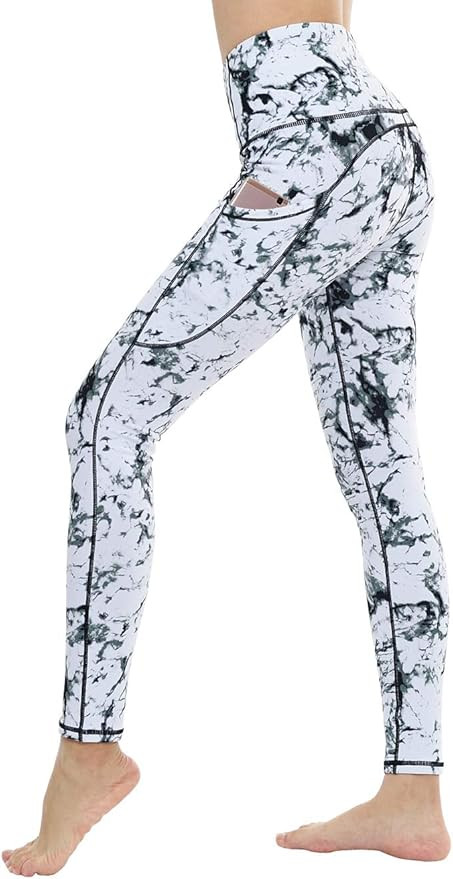 Dragon Fit High Waist Yoga Leggings with 3 Pockets,Tummy Control Workout Running 4 Way Stretch Yo... | Amazon (US)