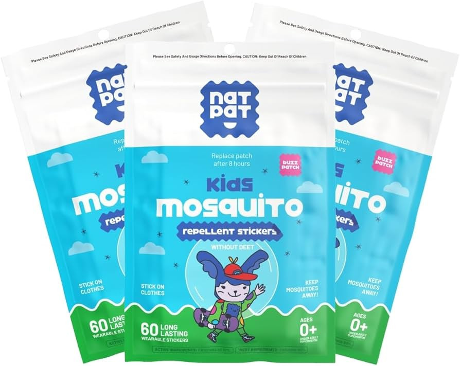 NATPAT Buzz Patch Mosquito Patch Stickers for Kids (3 pack, 180 stickers) - The Original All Natu... | Amazon (US)