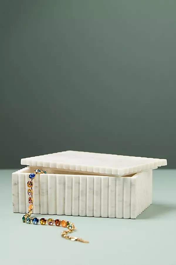 Scalloped Marble Trinket Box | Anthropologie (US)