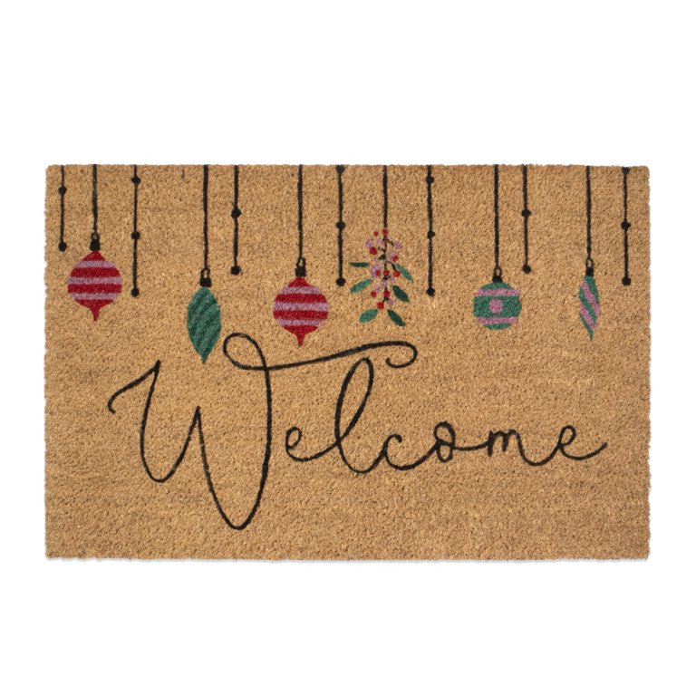 Mascot Hardware Welcome Style Christmas Theme Coir Doormat 28" x 18" - Walmart.com | Walmart (US)