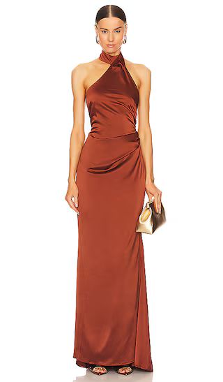 Entice Gown in Mocha | Brown Maxi Dress | Wedding Guest Dress Cocktail  | Revolve Clothing (Global)