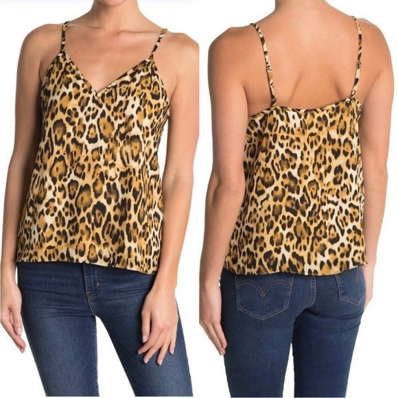 Abound Animal Print cheetah Leopard Sleeveless Cami Tank Top Size M | Poshmark
