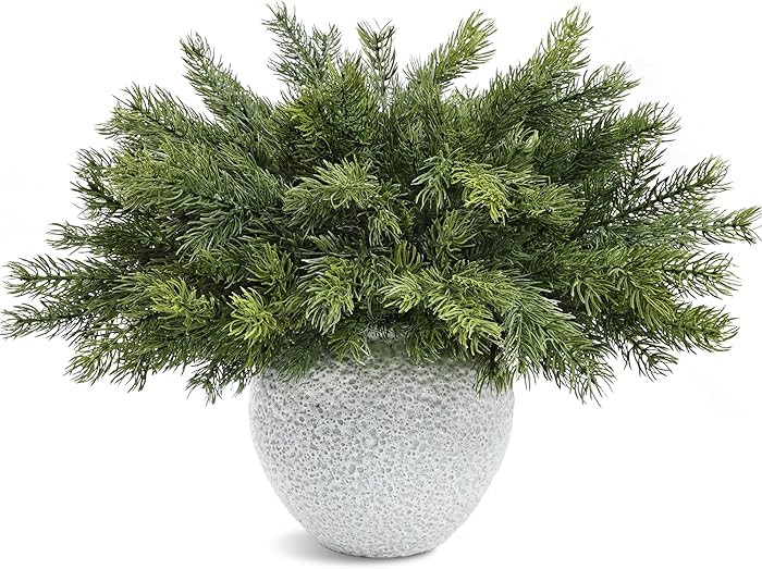 Artgar 6 Pcs Christmas Pine Branches – 18" Realistic Artificial Greenery Pine Stems - Real Touc... | Amazon (US)