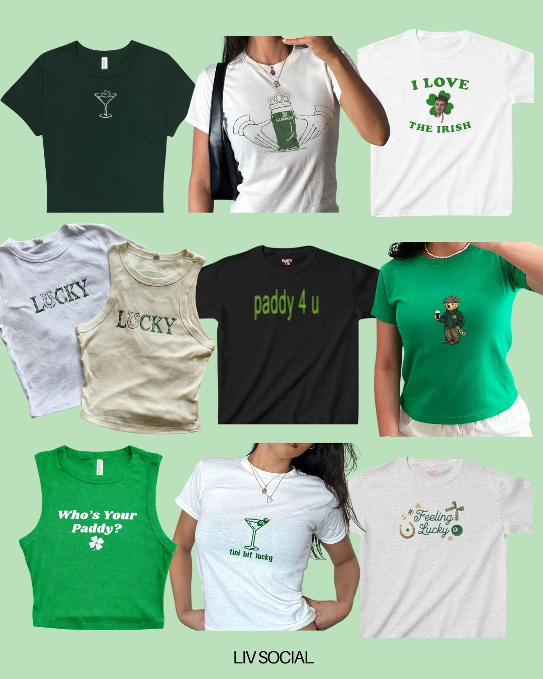 St Patrick’s Day Outfits / Baby Tees 

#stpattysday #stpatricksday #greenoutfit #goingoutoutfit 

#LTKSeasonal