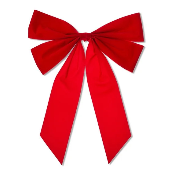 Red Velvet Christmas Wreath Bow, 13.5", by Holiday Time | Walmart (US)