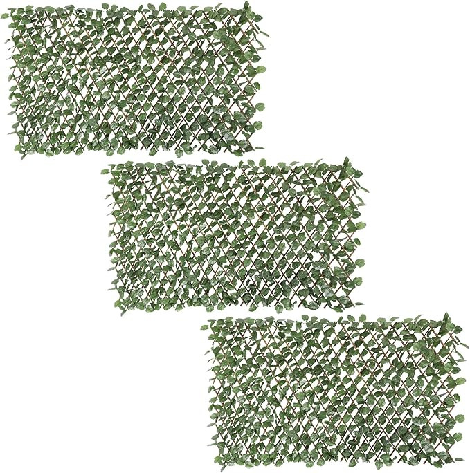 Windscreen4less 3PCS Artificial Expandable Ivy Leaf Faux Leaves Privacy Fence Screen for Outdoor ... | Amazon (US)