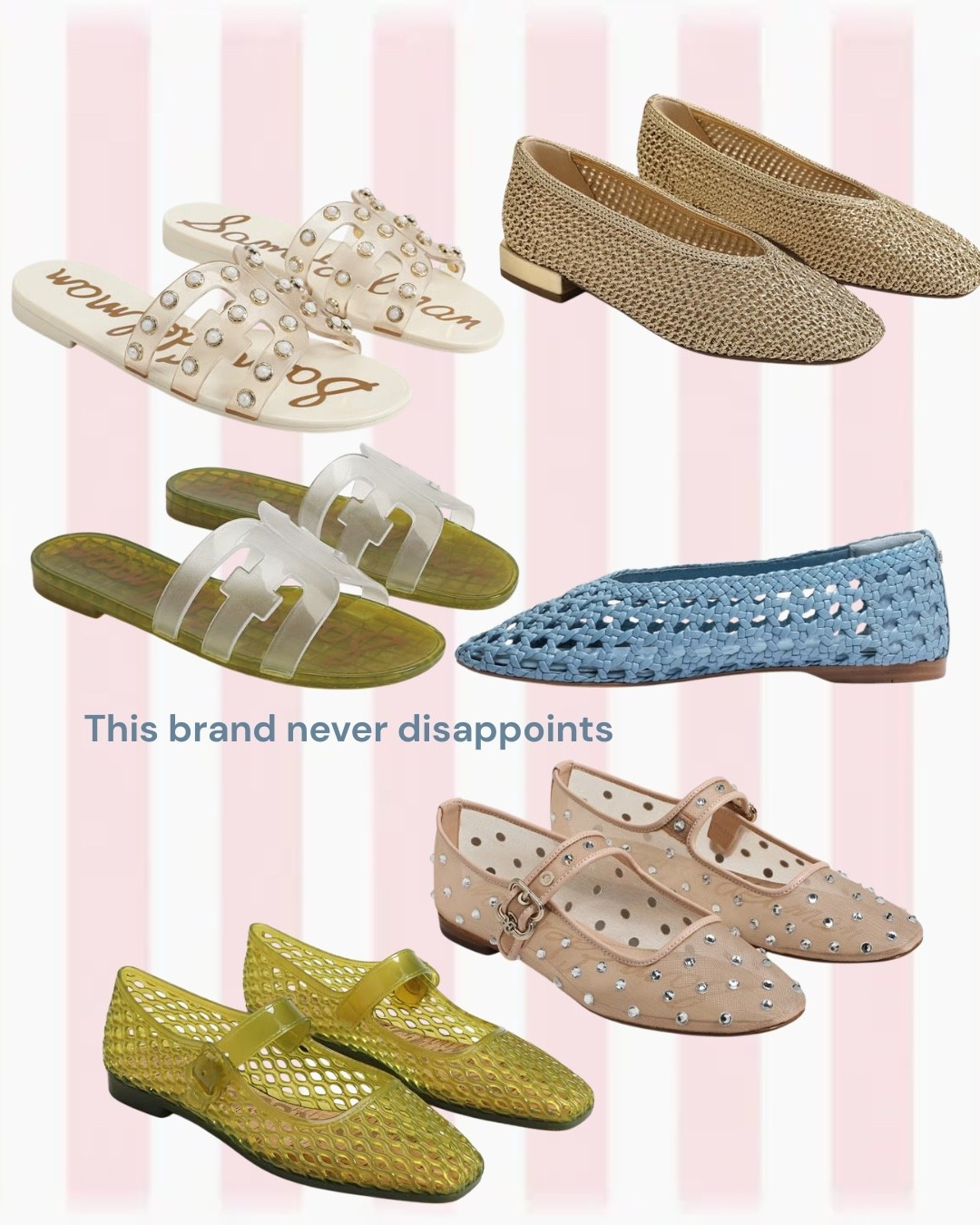 Sam Edelman shoes never disappoint 👌🏻

I have the jellies and the mesh rhinestones they are ones I’m always grabbing for this time of year ☀️ 

#LTKgrwm #LTKSwim #LTKdayinmylife