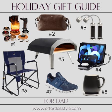 A few tried and true classic gift ideas for Dad…. Plus some fun new gadgets we are eyeing as well!

#1 - Cocktail Smoker
#2 - Leather Travel Pouch
#3 - Magnetic LED Grill Lights
#4 - Multi-Device Charging Station
#5 - Gas Powered Pizza Oven
#6 - Portable Rocking Chair

#7 - Cloudswift Running Shoe

#8 - Mug & Warmer Set

#LTKSeasonal #LTKGiftGuide #LTKmens