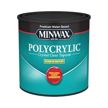 Minwax Polycrylic Clear Flat Water-based Polyurethane (Half-pint) | Lowe's