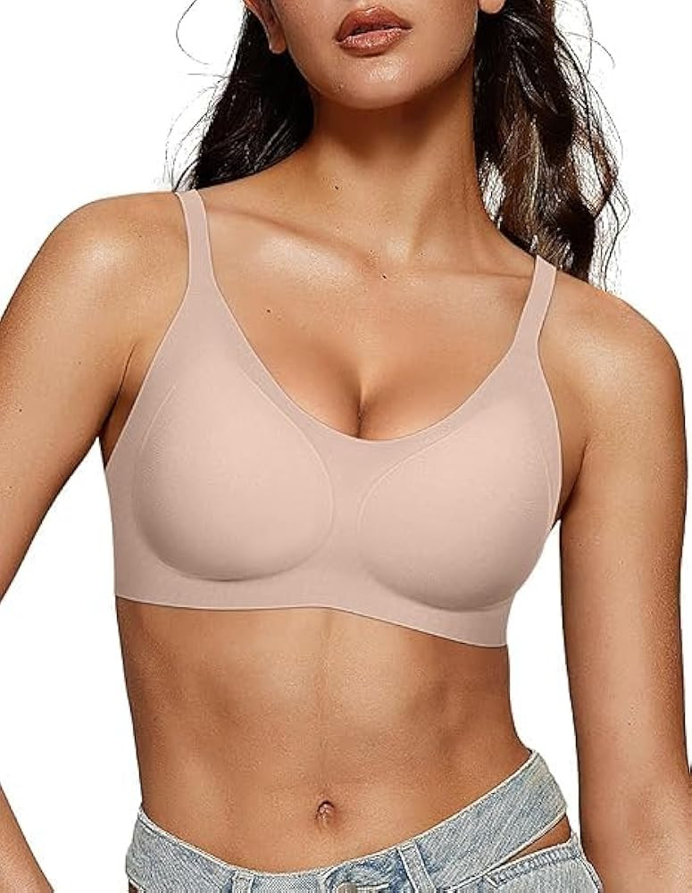 OEAK Womens Wireless Bras No Underwire Comfortable U Push Up Bralette Full Coverage Supportive Se... | Amazon (US)