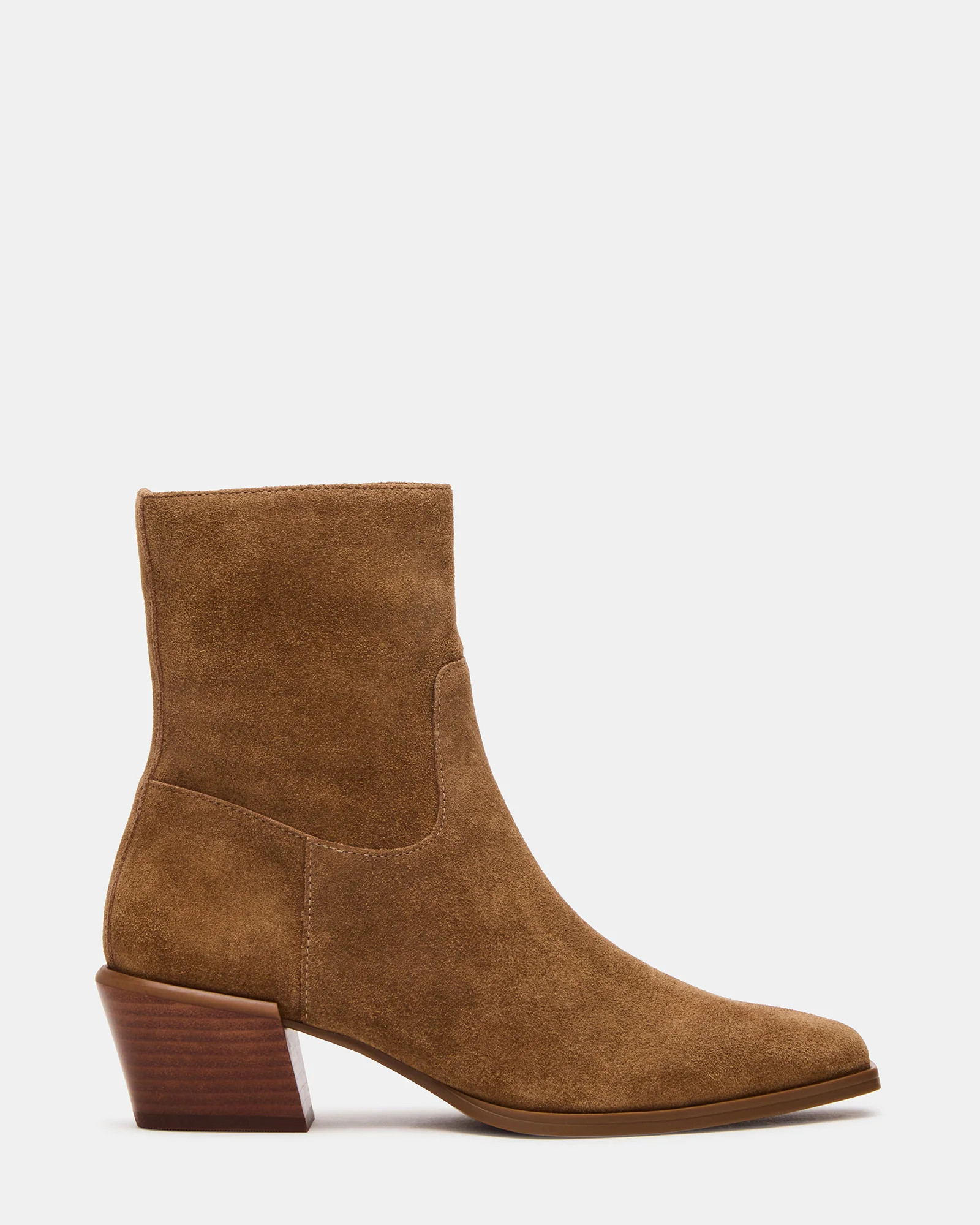 DANEY Taupe Suede Square-Toe Women's Ankle Boot | Steve Madden (US)