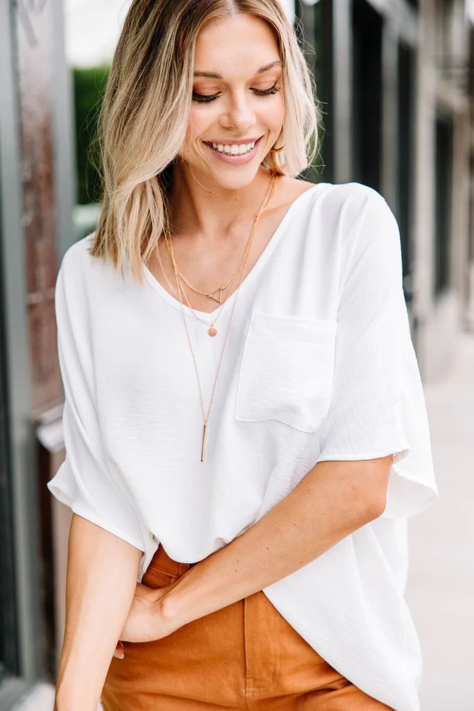 Couldn't Be Better Off White Top | The Mint Julep Boutique
