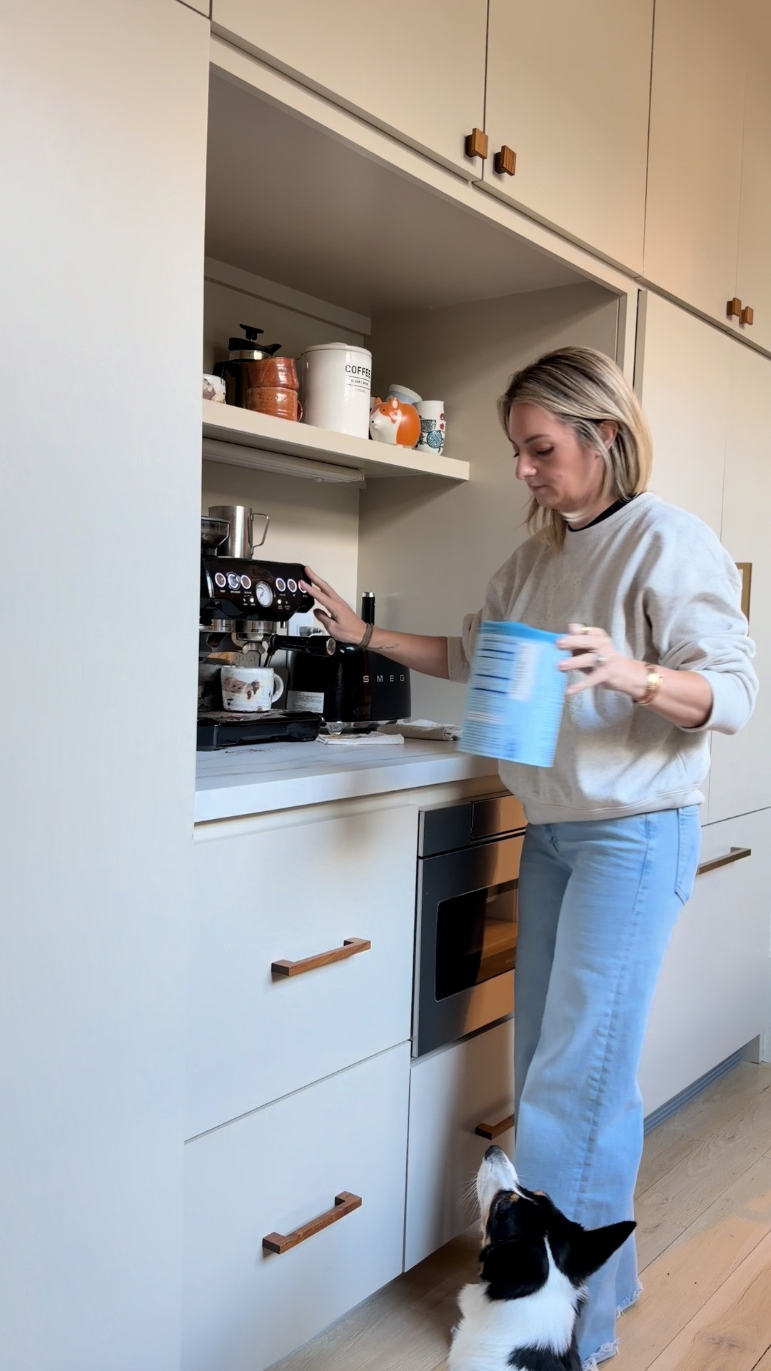 Cozy morning with the pup. 

Anytime I wear these jeans I get a compliment, even from the dog. HA!

Also, I grabbed this new sweatshirt to dress up or down.  

 #LTKdayinmylife #LTKootd #LTKmomlife