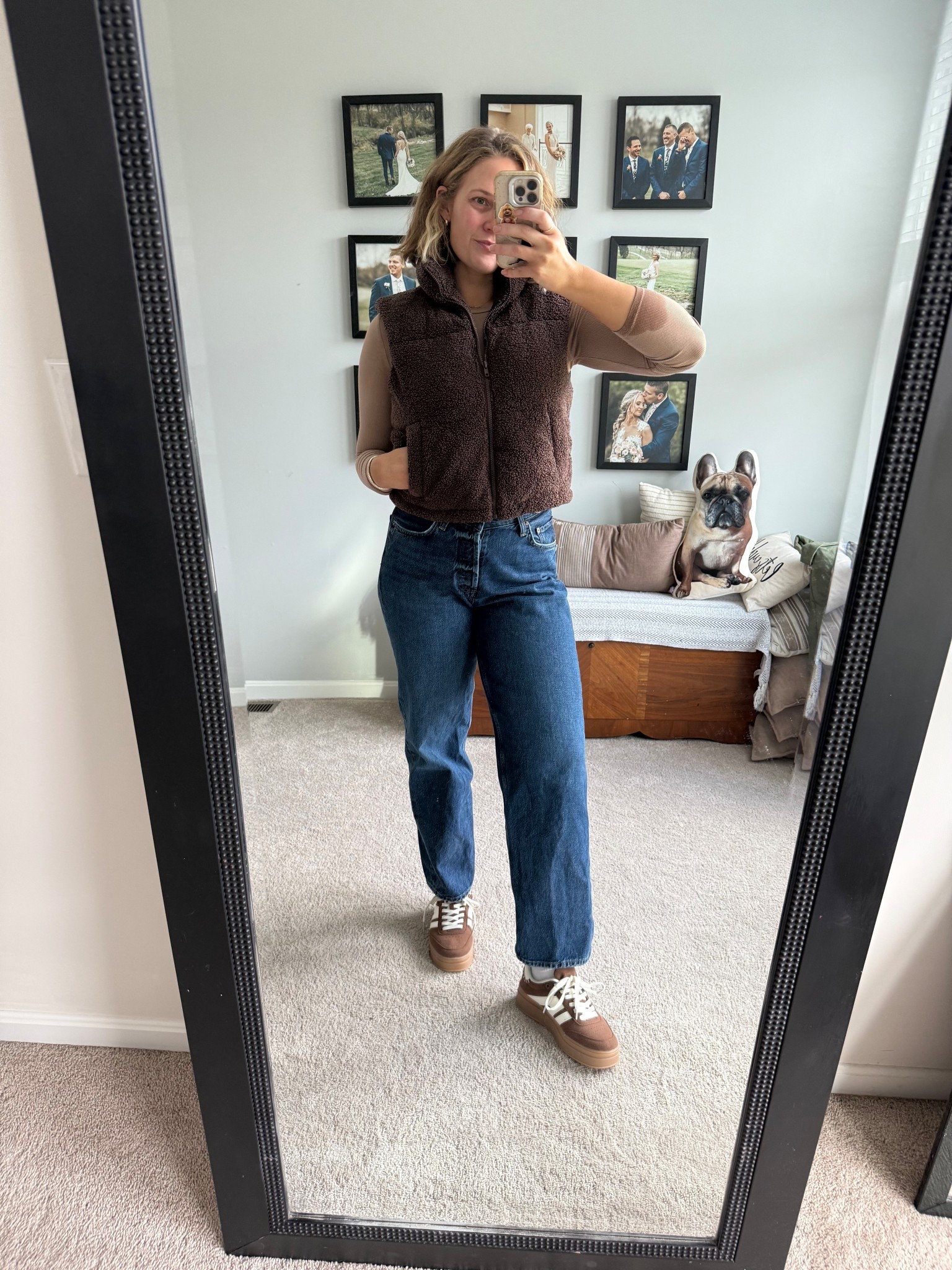 loving these jeans and brown shoes lately 

#LTKmomlife #LTKootd #LTKgrwm