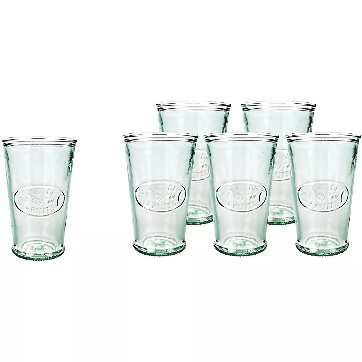 Amici Home Italian Recycled Green Juice Glass, 11-Ounce Capacity, Set of 6, Jus De Fruits Emblem,... | Target