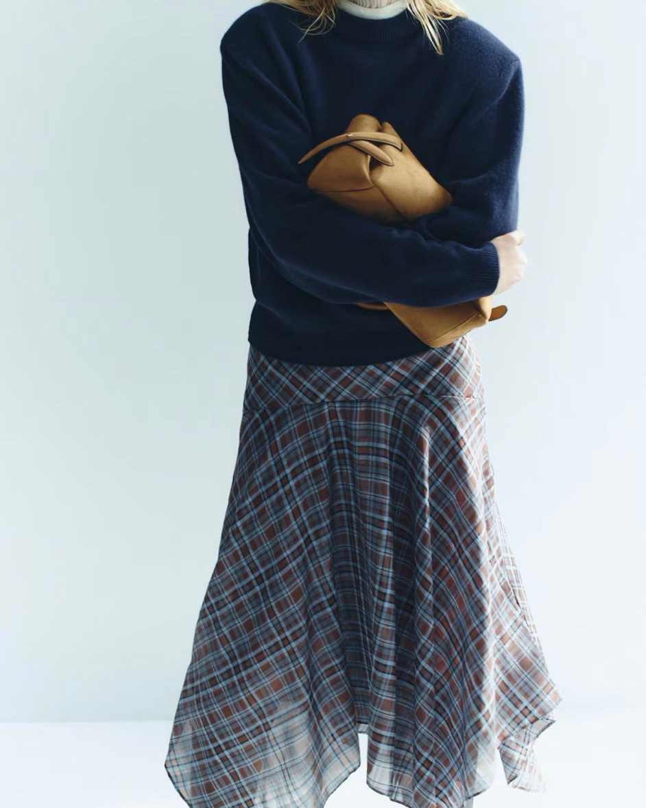 Plaid scarf midi skirt

#LTKSeasonal