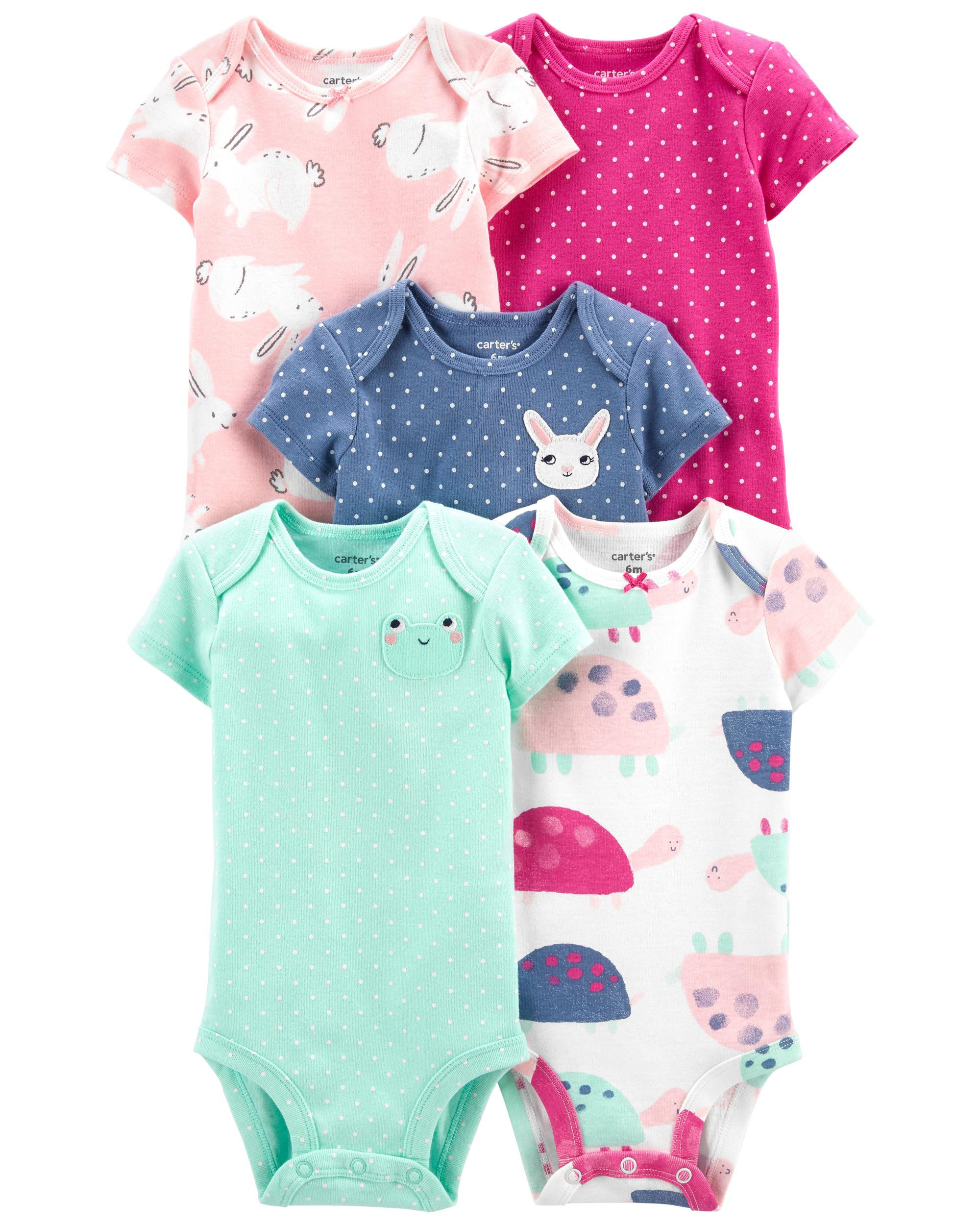 5-Pack Short-Sleeve Bodysuits | Carter's