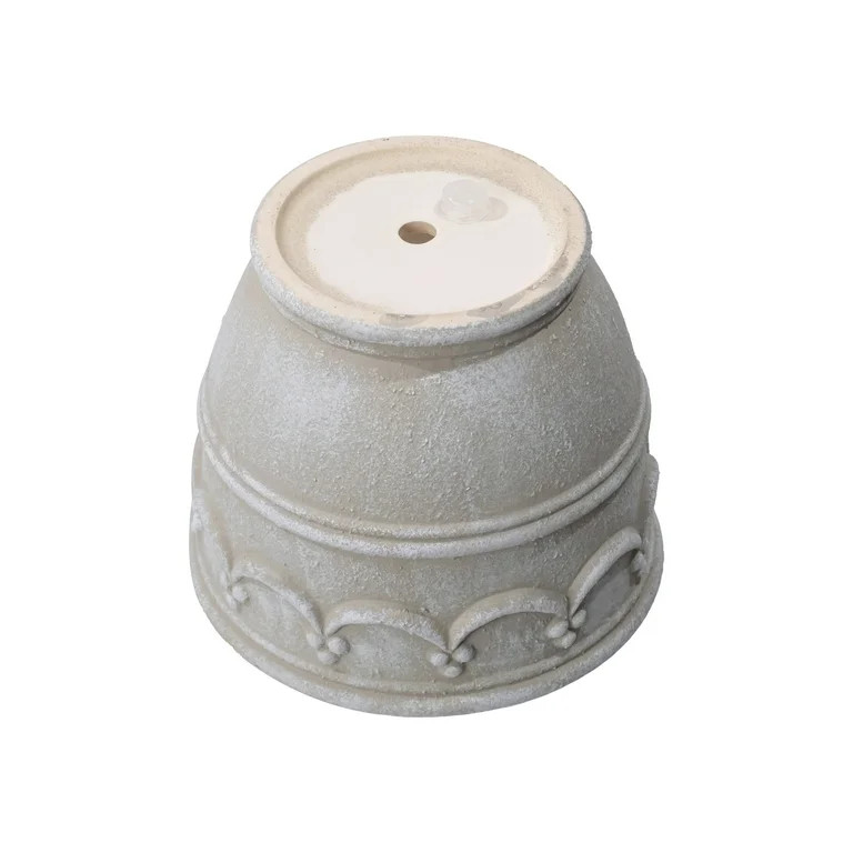 My Texas House Ceramic 8" Retro Planter, Wave Embossed, Cream | Walmart (US)