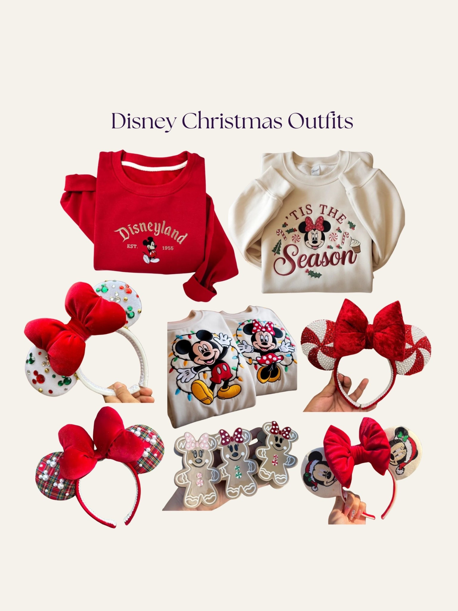 ✨ If you’re getting ready for the holiday magic at Disneyland or Mickey’s Very Merry Christmas Party then these cozy sweatshirts and festive Minnie ears are the perfect way to dress for the season. So fun and festive for park days or holiday photos! 🎄✨
.
Mickey ears, Disney ears, Disneyland outfits, Disney world outfits, Minnie Mouse, very merry time cruise, dcl, Disney wish cruise, Disney mom outfits, Disney must haves, Disney essentials, Disney family outfits, Disney girls outfits, Etsy finds, Amazon finds, Disney packing, Disney trip, family vacation, Disney vacationn

#LTKTravel #LTKFamily #LTKSeasonal